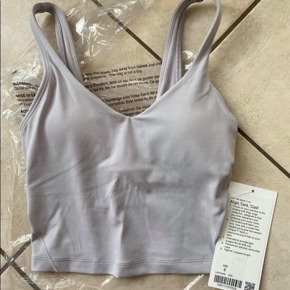 NWT Lululemon Align Tank Iced Iris size 0
